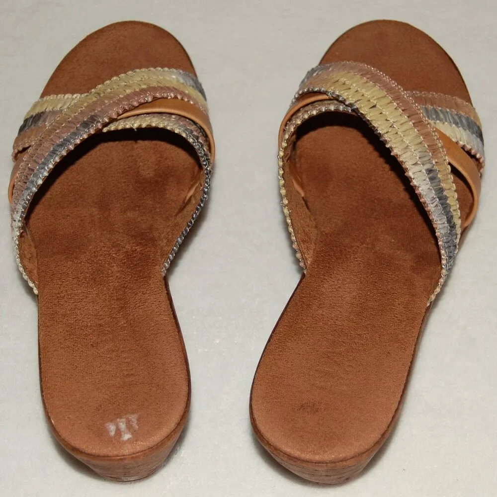 Italian Shoemakers, Wildflower Platform Wedge Slide Sandals Women EU 40 (US 9) - Picture 3 of 13